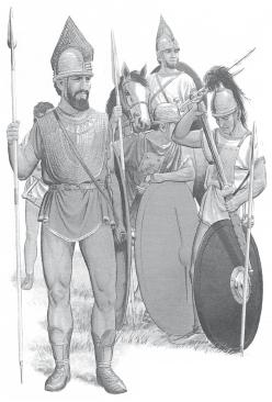Группа воинов VIII в. до н.э. с оружием (культура
