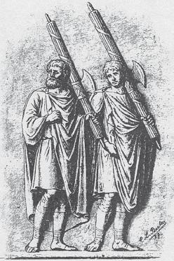 Ликторы. С рельефа колонны Марка Аврелия в Риме