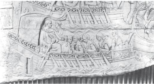 Легкие корабли римлян в походе