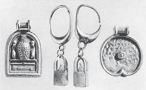Золотые украшения из Карфагена.VII—VI вв. до н.э.