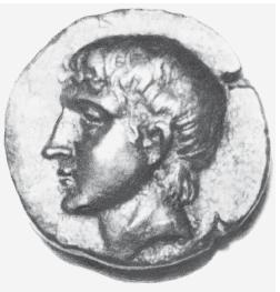 Портрет Сципиона на монете из Канузия