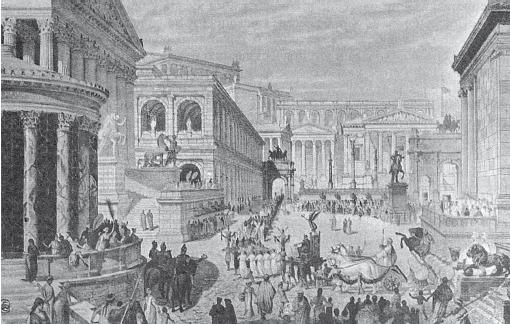 Триумфальная процессия на римском форуме
