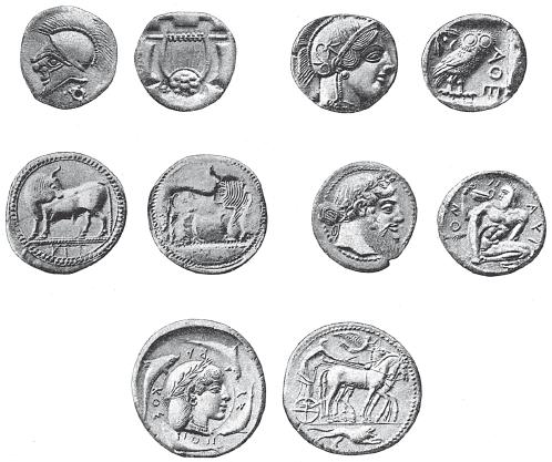 Древние монеты эпохи античности