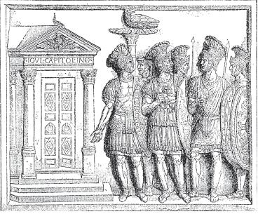 Римские всадники перед храмом Юпитера Капитолийского