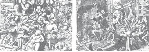 П. Брейгель. «Кухня тучных» и «Кухня тощих». 1563 г.
