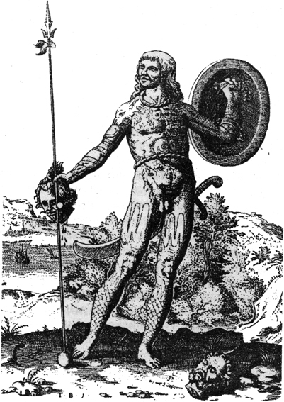 Пиктский воин, каким его представляли себе римские хронисты