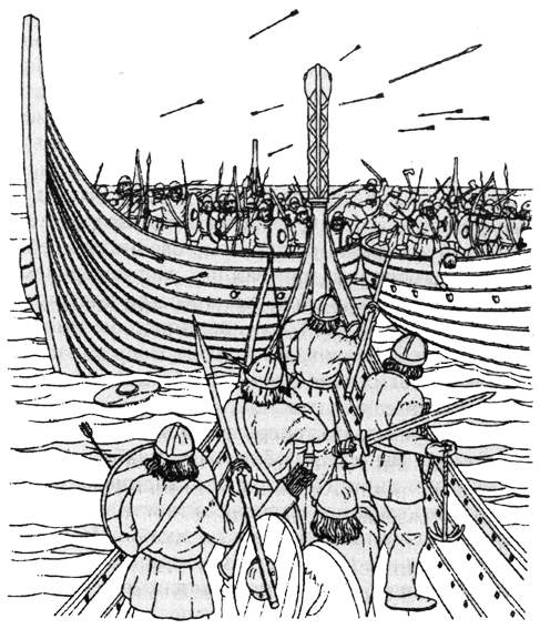 Суда викингов направляются к новым завоеваниям