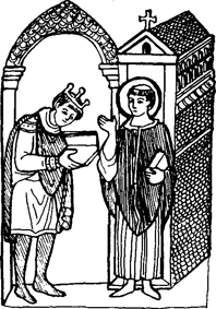 Король Уэссекса и Мерсии Этельстан и святой Кутберт
