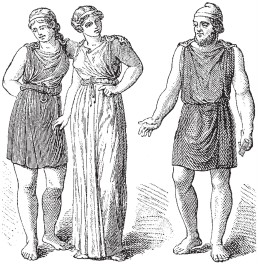 Образцы дорийской одежды 