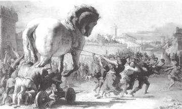 Д. Тьеполо. Троянцы втаскивают коня в город. 1757—1762