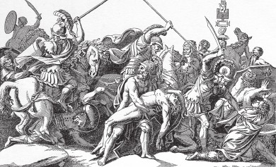 Греки и троянцы вокруг тела Патрокла 