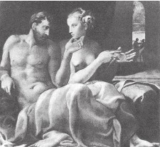 Ф. Приматиччо. Одиссей и Пенелопа. 1563 г.