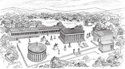 Реконструкция храма Асклепия в Эпидавре 