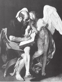 М. Караваджо. Апостол Матфей с ангелом. 1602 г.