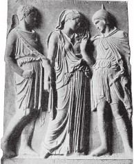 Орфей, Эвридика и Гермес 
