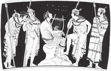 Орфей, поющий песни зачарованной публике 