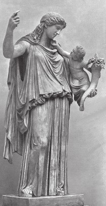 Кефисодот. Богиня мира Эйрена с Плутосом 