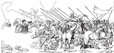 Александр Македонский в битве против персидских войск