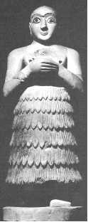 Каменная статуэтка богомольца из Лагаша