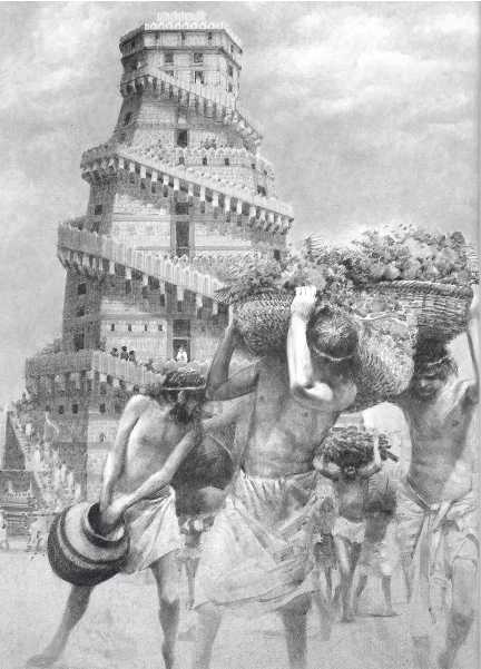 Одно из изображений Вавилонской башни современным художником