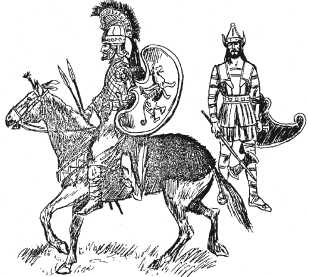 Персидский конный и пеший воин