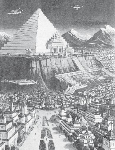 Воображаемое изображение Храма мистерий с «Залом знаний»