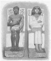 Статуи Верховного жреца и полководца Рахотепа и Нофрет