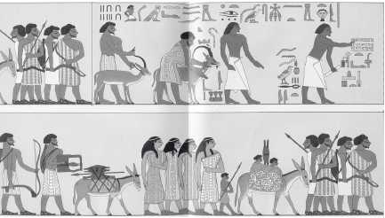 Вступление орд гиксосов в Египет. Стенная роспись на