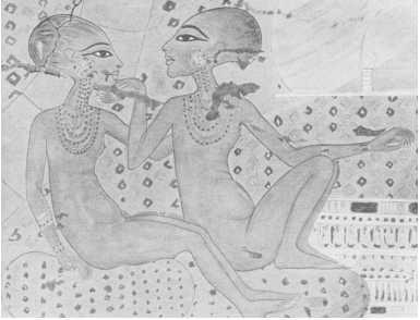 Дочери Эхнатона. Роспись из Амарны