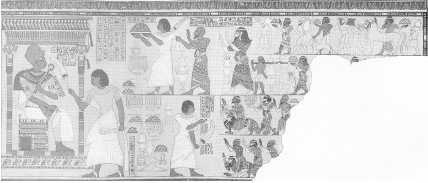 Изображение Тутанхамона в росписи гробницы