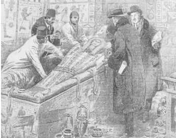 Находка саркофага с мумией
