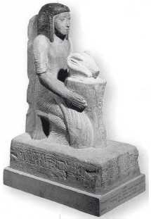 Вице-король Нубии при Рамсесе II с символом бога Амона в
