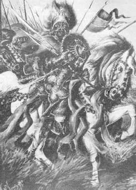 Эфиопский вождь Менелик на коне
